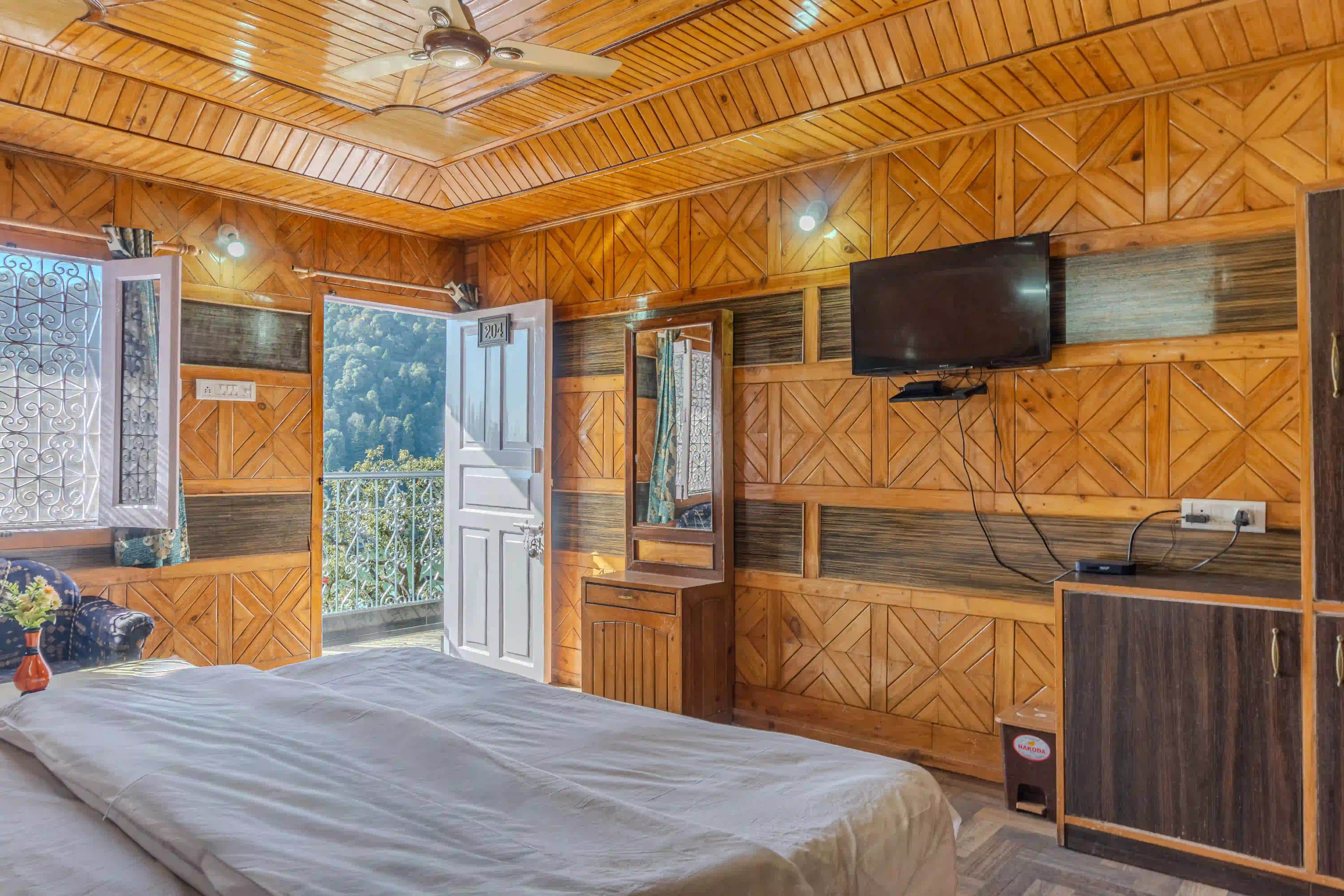 Comfortable seating setup inside 4-bed family suite